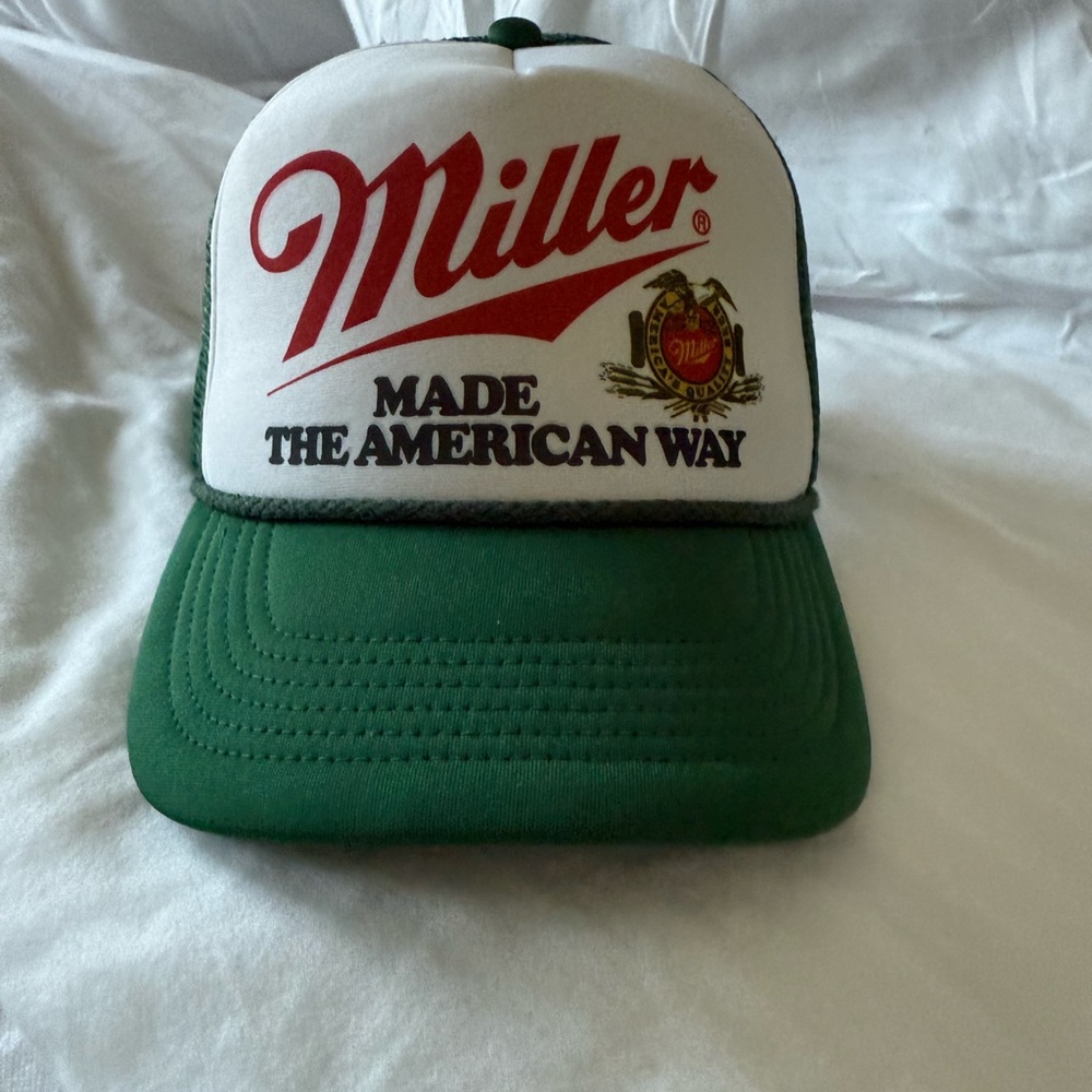 Green and White Trucker Hat